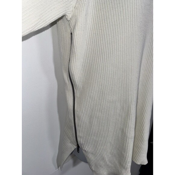 Quince White Organic Cotton Fisherman Side Zip Maternity Nursing Sweater Medium - Picture 3 of 9